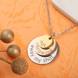 Botrinal Not Throwing Away My Shot Tri-layer Necklace,Hamilton Charm Rise Up Necklace for Teen Broadway Musical Inspired Jewelry