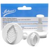 Ateco Set of 3 Sugar Paste Narrow Leaf Cutters, BLUE,WHITE