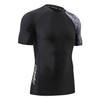 HUGE SPORTS Men's Splice Sun Protection Rash Guard Short Sleeves(Piracy,2XL)