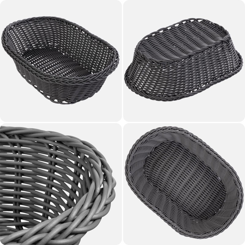 KADAX Braided Basket, Polypropylene Bread Basket, Fruit Basket, Food Basket