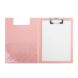 clipboard a5 bi-fold binder clip file folder a5 file document holder bill receipt holder document paper scissors recipe board memo underlay board office supplies office stationery present pink