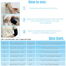 CHOYTONG PICC Line Cover for Arm Cast Sleeve Protective - Ultra-soft Elbow Wound Nursing Supplies, Comfortable & Breathable, 1 Pcs (M)