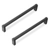 KOMOTIA 10 Pack Matte Black Cabinet Pulls knurled 7-1/2 Inch