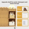 Heybly Laundry Hamper with Wheels, 180L Rattan Wicker Laundry Basket