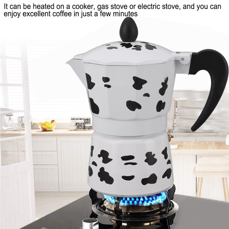 Milk Cow Color Moka Pot Aluminum Coffee Pot Coffee Maker