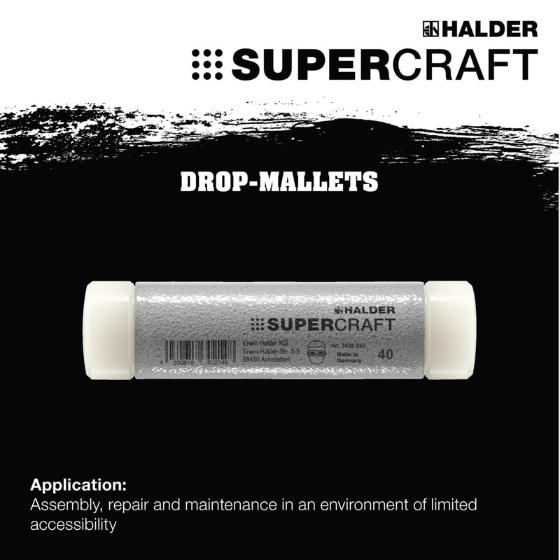 ハルダー (HALDER) ドロップ ハンマー ショックレス 無反動 ナイロン (白) 径 40