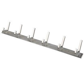 WEBI Heavy Duty SUS 304 Coat Bath Towel Hook Hanger Rail Bar with 6 Hooks, Brushed Finish for Bedroom, Bathroom,Foyers,Hallways Home,Office, C-CBG06