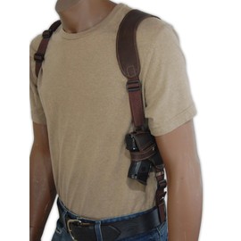 Barsony Brown Leather Shoulder Holster for HK USP Compact 357 9mm Right
