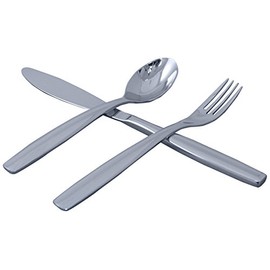 Ginkgo International Panda Baby - Juego infantil de acero inoxidable de 3 piezas, Charlie