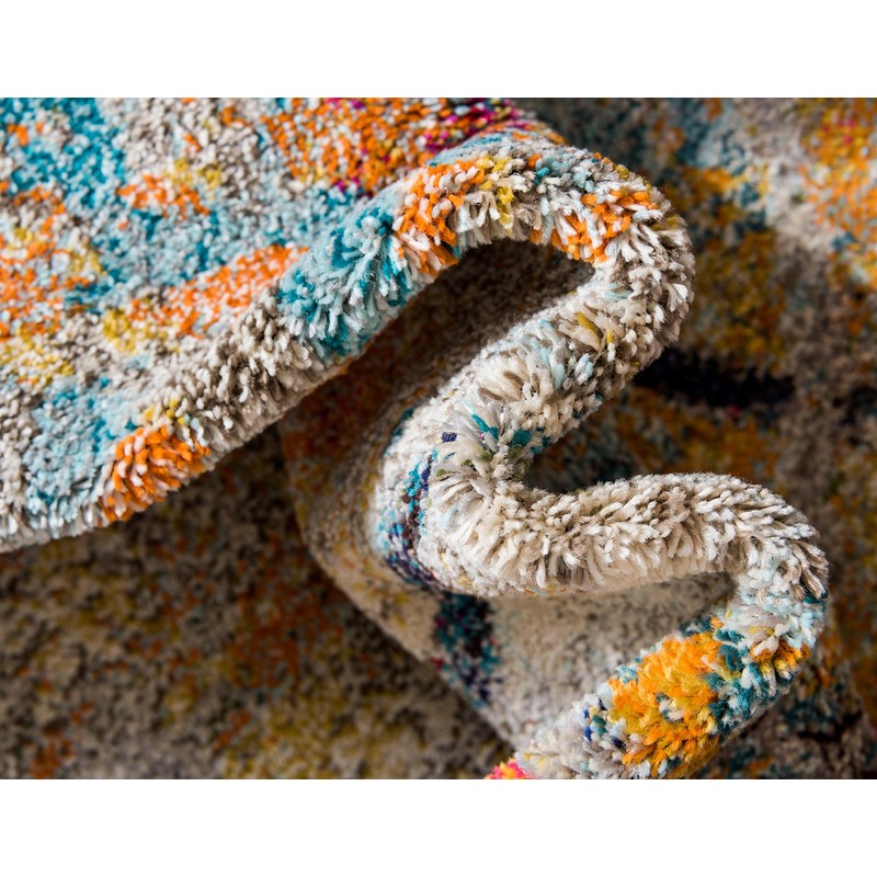 Unique Loom Chromatic Collection Rustic Modern Abstract Colorful Multi Area