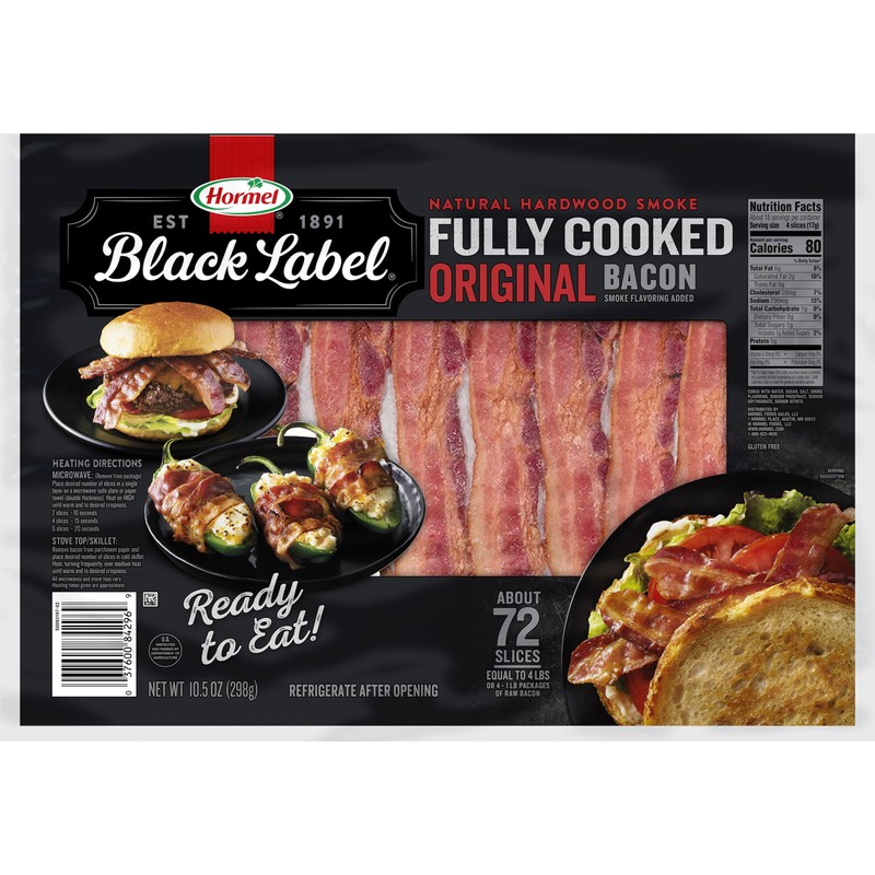 HORMEL BLACK LABEL Fully Cooked Bacon - Thick Bacon Snacks