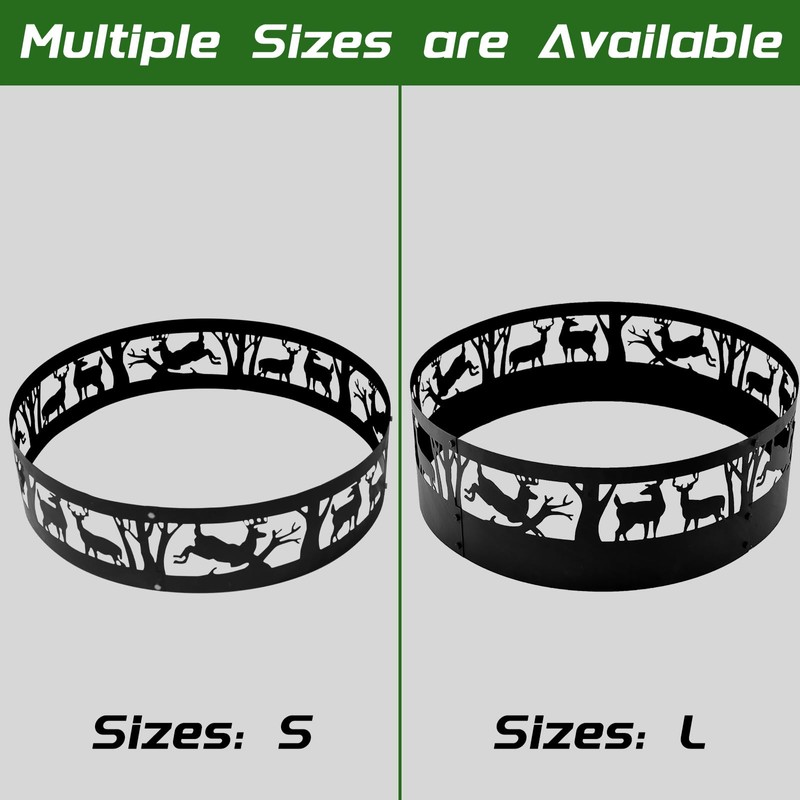 KAIDIDA Fire Ring, Metal Fire Pit Ring, Fire Rings for