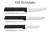 RADA Set of 3 Black Handled Paring Knives With Knife