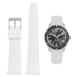 AIYIRUO FKM Rubber Watch Straps Bracelet Fluoroplastic Rubber 18 mm 20 mm 22 mm Quick Release Tropical Style Watch Straps Replacement Strap for Diving Watches Also for Omega X Swatch X Blancpain