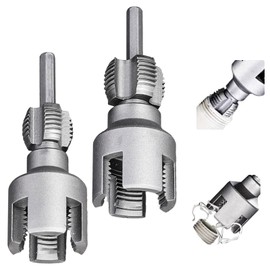 CUVZORA Internal External Tap Cutter, 1/2 Inch and 3/4 Inch Pipe Tap with Integrated Adapter, High Precision Cut for PVC, Brass and Water Pipes, Perfect for Professionals and DIY Enthusiasts