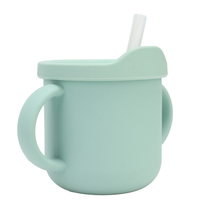 Silicone Sippy Cups Double Handles Lightweight Toddler Training Cup with