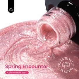 Beetles Cat Eye Gel Nail Polish, Pink Glitter Gel Polish with Magnet, Glass Cat Magnetic Shimmer Salon DIY Soak Off U V Led Gel Polish Valentines Day Gifts For Women