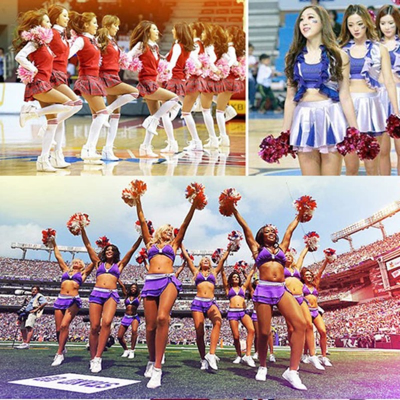 ZYBenda 2 Pack 12" Pom Poms, Cheerleading Pom Poms Cheerleader