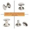 Cheerock 320Pcs Leather Rivets, Double Cap Stainless Steel Tubular Studs,