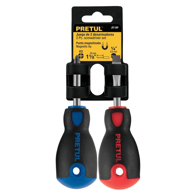 Pretul JDT-2BP, Duo de desarmadores tipo trompo, mango Comfort Grip