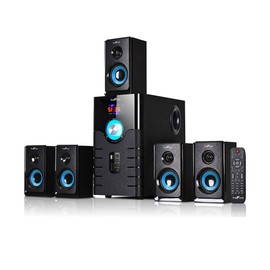beFree Sound BFS-500 5.1 Channel Surround Sound Bluetooth Speaker System- Blue