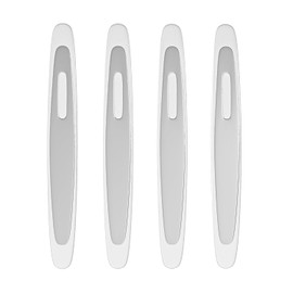 Car Door Protection Vehichle Anti-Collision Bar Reflective Edge Guard Protector for Safer Parking, Scratches, Dings, Universal Fit, Self Adhesive Sticker, 4 Piece, White
