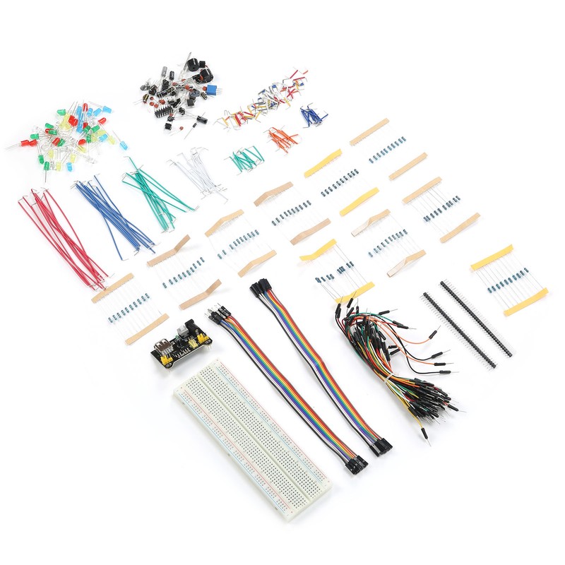 DIY Electronic Component Kit Jump Line Breadboard Ceramic Capacitor Resistor