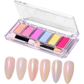 Polvo espejo para uñas 6 colores – Brillo alto y resistencia al calor DOACT