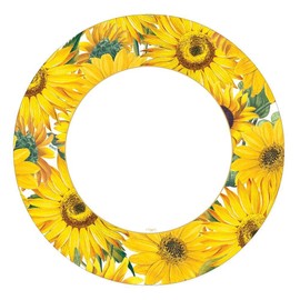 Caspari Sunflowers Paper Dinner Plates - 8 Per Package