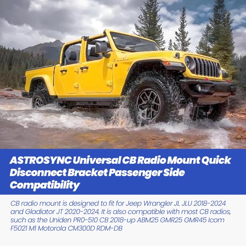 CB Radios Quick Disconnect Bracket Fit for Jeep Wrangler JL