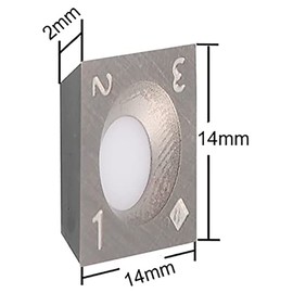 Sinoprotools Reversible Plates Reversible Blade 2 Pieces Replacement Blades and 2 Screws 12 x 40 x 1.5 mm 4-Sided Interchangeable Carbide Reversible Blade Accessories for Face Milling Cutter (as