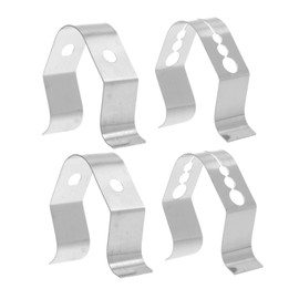 KICHOUSE 4pcs Stainless Steel Thermometer Clips Secure Probe Holders for BBQ Cooking Hot Liquids Prevent Slipping Accidents Lightweight Portable Kitchen Accessories