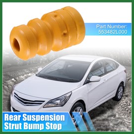 Motoforti 1pcs 1.97 Inch Rear Suspension Bump Stop Strut Bumper Bump Stop for Hyundai Elantra 2.0L L4 - Gas 2009-2012 No.553482L000 Rubber Yellow Long-lasting