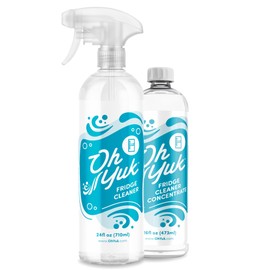 Oh Yuk Fridge Cleaner – Spray + Concentrate Combo | Makes 5 Bottles | Cleans Inside Refrigerator for Spotless, Food-Contact Safe Surfaces | Biodegradable, Vegan | Tackles Sticky Messes & Dried-On Food