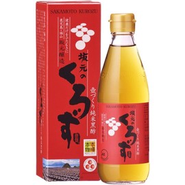 Sakamoto Kurozu Original Artisan Amber Brown Rice Vinegar, Fermented, Mild and Rich Taste, 360ml (Pack of 2), Sakamoto Jozo, 1-Year Aged Black Vinegar from Kagoshima Prefecture, MADE IN JAPAN