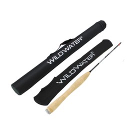 Wild Water Fly Fishing Tenkara Rod, 6 Foot, 5 Section IM8 Graphite Telescopic Rod with Cork Handle, Hard Tube Rod Case and Knitted Rod Sock