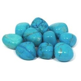 Turquoise Howlite Tumble Stone (20-25mm) - Single Stone