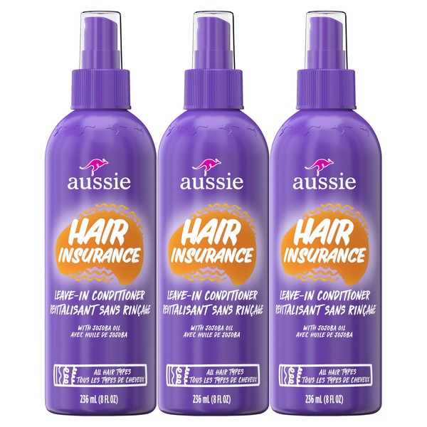 Aussie Aussie Hair Insurance Leave-In Conditioner Spray, Frizz Control, Softening