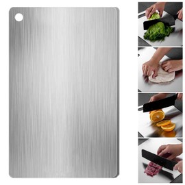 Titanium Cutting Board - Stainless Steel Cutting Board, 100% Pure Titanium Cutting Boards for Kitchen, Perfect for Various Cooking Tasks (11.8 * 7.8 in（30 * 20cm）)