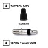 Dunlop Flash Valve Adaptor Replacement Set: 4 x Bicycle Valves