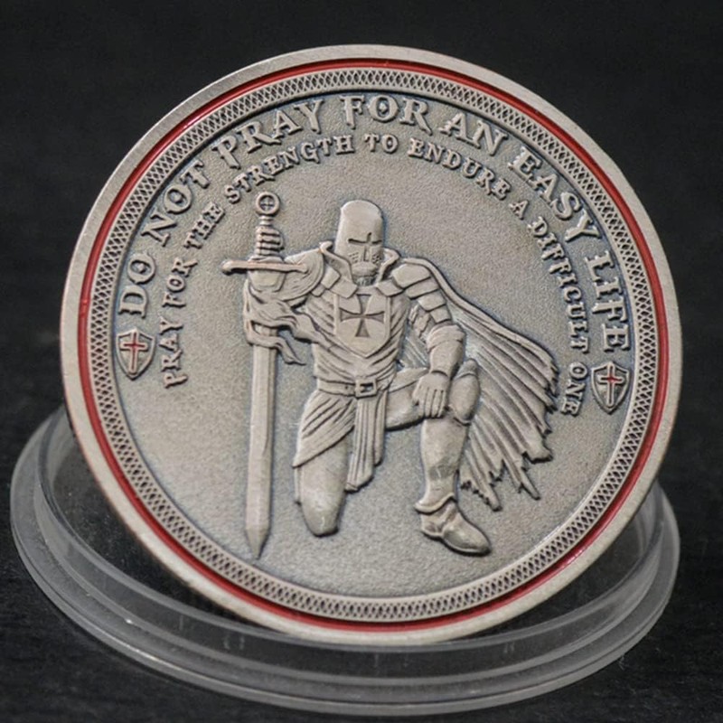 Knight Templar Prayer Coin Armor of God Challenge Coin Religious