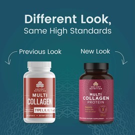 Collagen Peptides Pills by Ancient Nutrition, Hydrolyzed Multi Collagen Supplement, Types I, II, II, V & X, Supports Healthy Skin and Nails, Gut Health and Joints, 90 Capsules