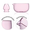 Pink Matcha Set Whisk, matcha Bowl with Spout,Glass Bow Matcha