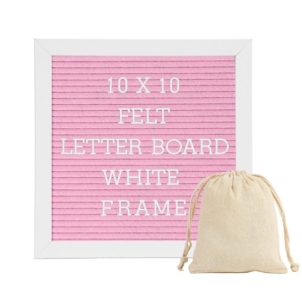 G GAMIT Letter Board Sign White Frame 10x10 - Felt