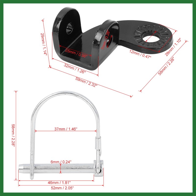 Motoforti Bicycle Trailer Coupler Attachment Trailer Hitch Silver Tone Black