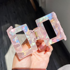 Women's Hair Clips, Small Square, Non-Slip Hair Clip, Small Claws, Hair Clips for Women and Girls, Hair Clips for Thin Medium Thick Hair, Hair Styling Accessories, Blue