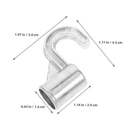 Ciieeo Alloy Closet Rod Brackets No Drilling Rod Holders Strong Load-Bearing Clothes Organizer Hooks