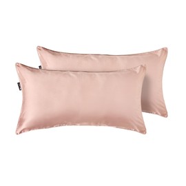Cloudpillo Cushion Cover 40 x 80 cm, Pack of 2, Premium Cushion Cover with Zip, Breathable Cotton, Antibacterial, Ultra Soft, Durable Luxury, Pillow Case, Breezy Pink