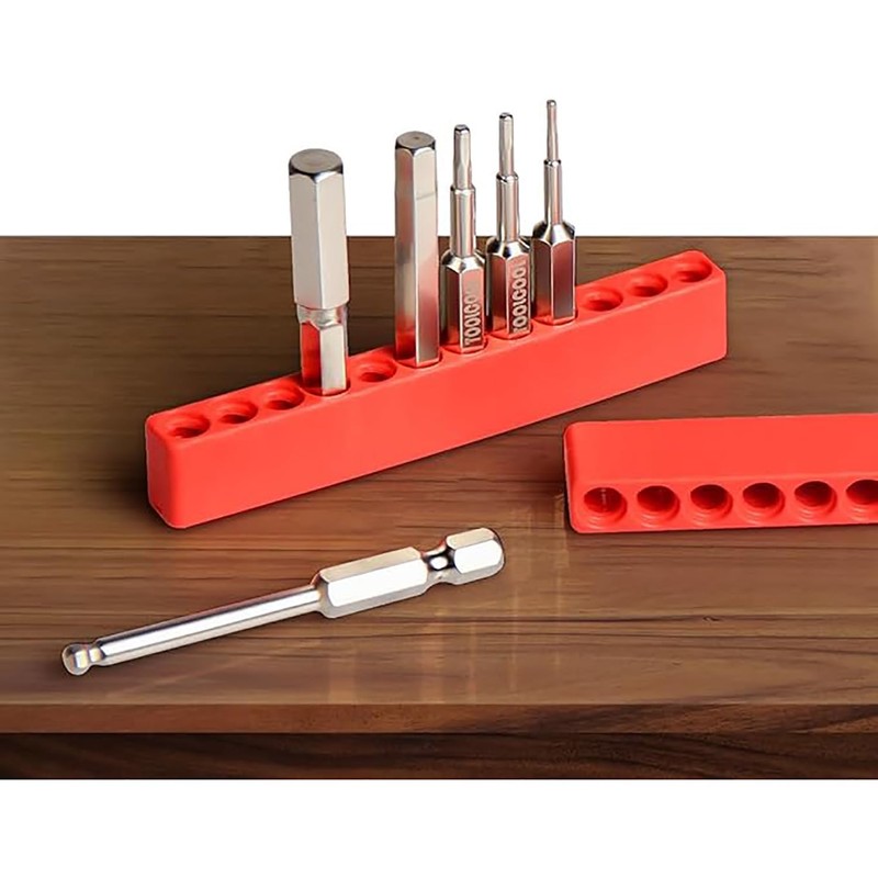 Bxian 10PCS 12 Holes Hexagonal Screwdriver Storage 1/4 inch Position