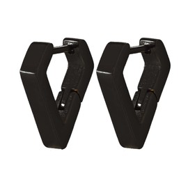 Caiyao 14K Gold Plated Stainless Steel Hypoallergenic Small Star Rectangle Heart Triangle Rhombus Square Horseshoe U Shape Huggie Earrings for Women Minimalist Lightweight Chunky Hoop Earrings, Metal,